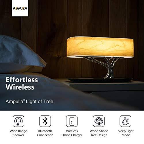 Bedside Lamp with Bluetooth Speaker and Wireless Charger K8827