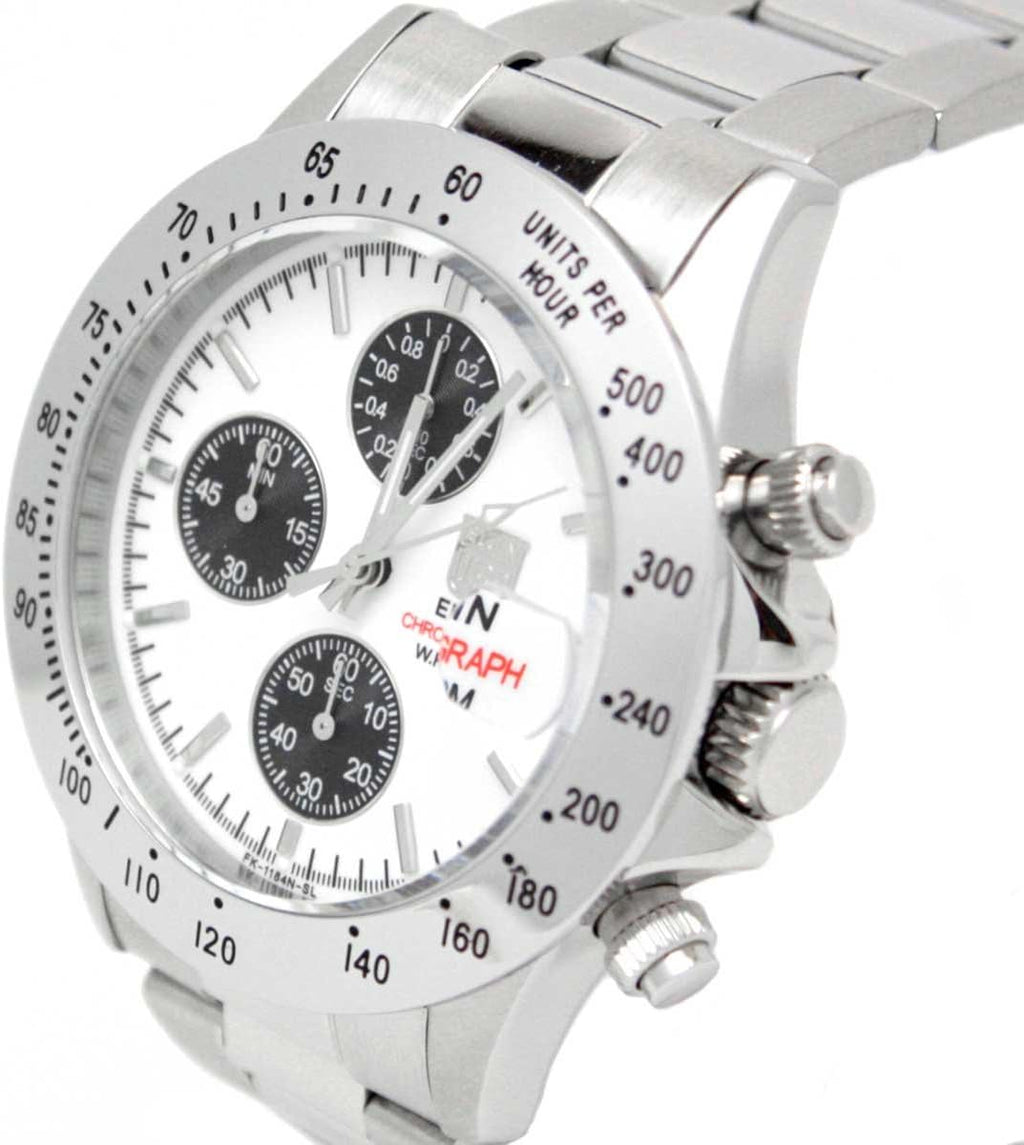 Silver Dial Color Black Men's Watch Q485
