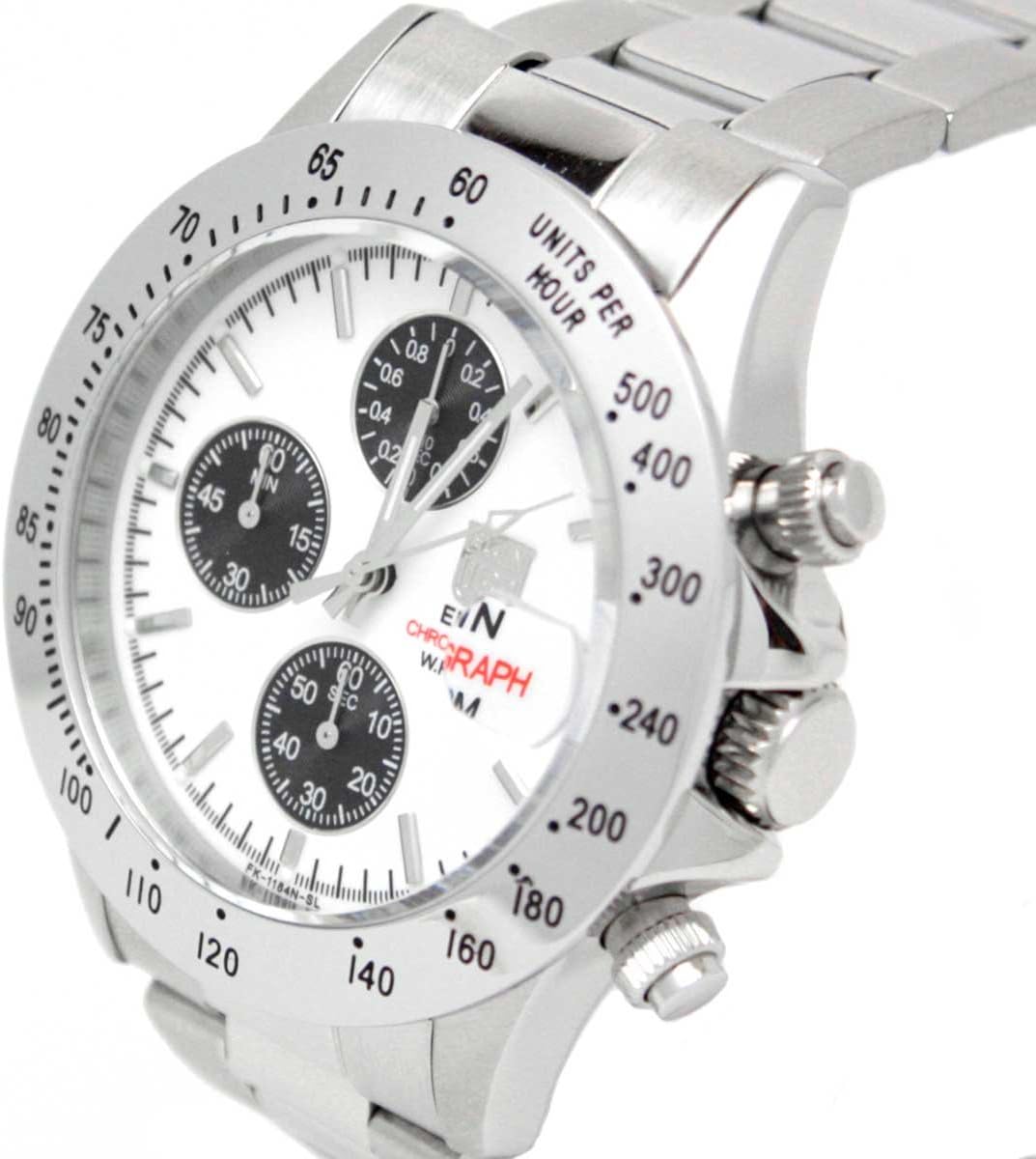Silver Dial Color Black Men's Watch Q485