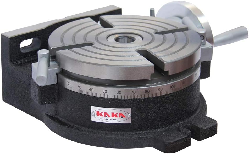 8" Rotary Table Vertical & Horizontal MT3 Center Sleeve 4 Slot Precision Milling Table E5009
