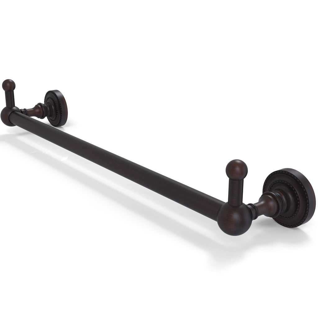 30 inch Towel Bar with Integrated Hooks - Satin Brass N516