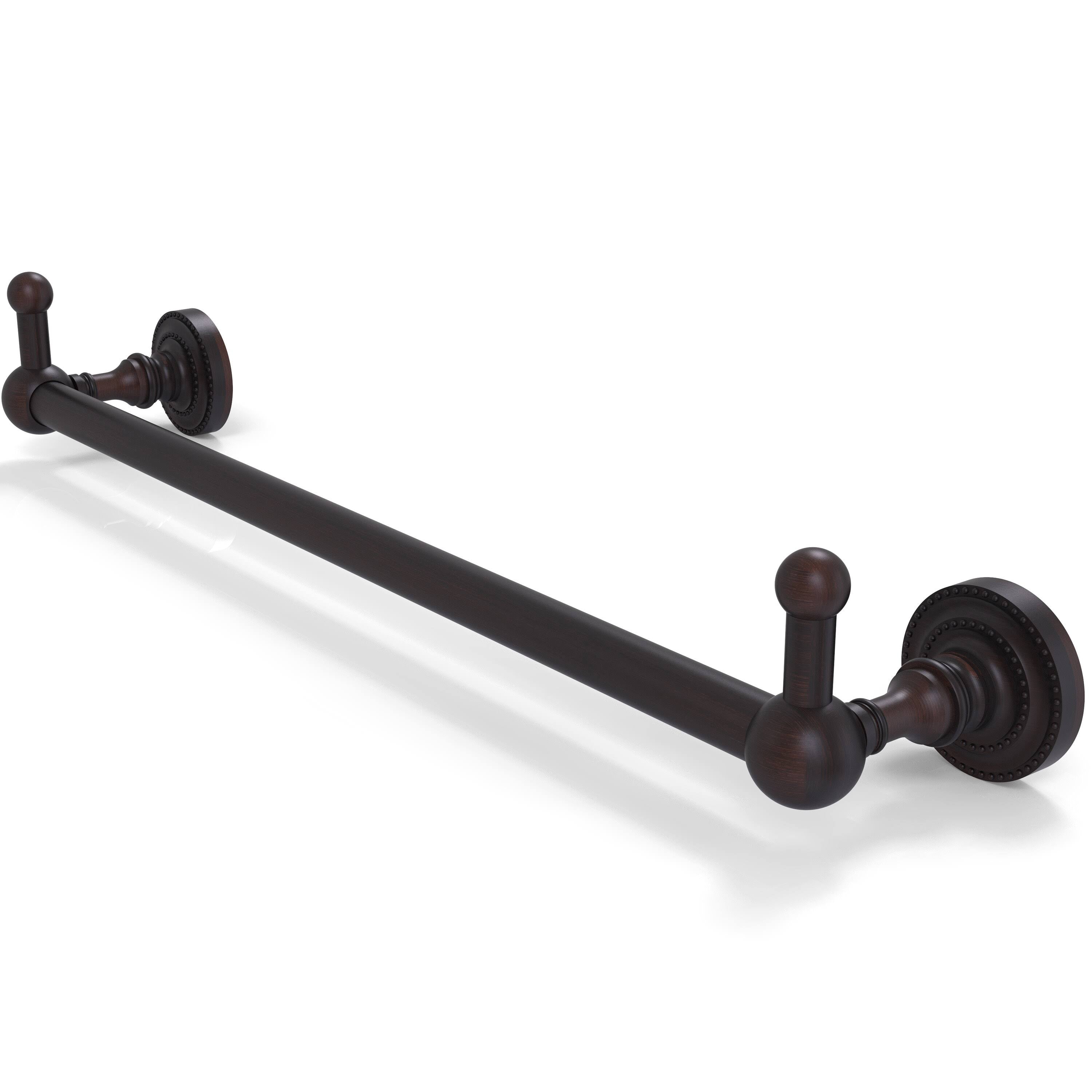 30 inch Towel Bar with Integrated Hooks - Satin Brass N516