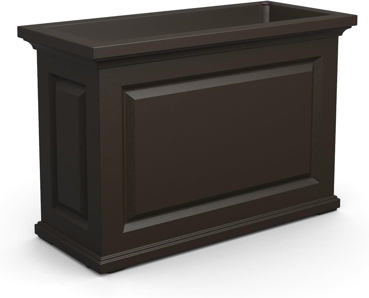 Black 36in L x 16in W x 24in H Planter with Built-in Water Reservoir P124