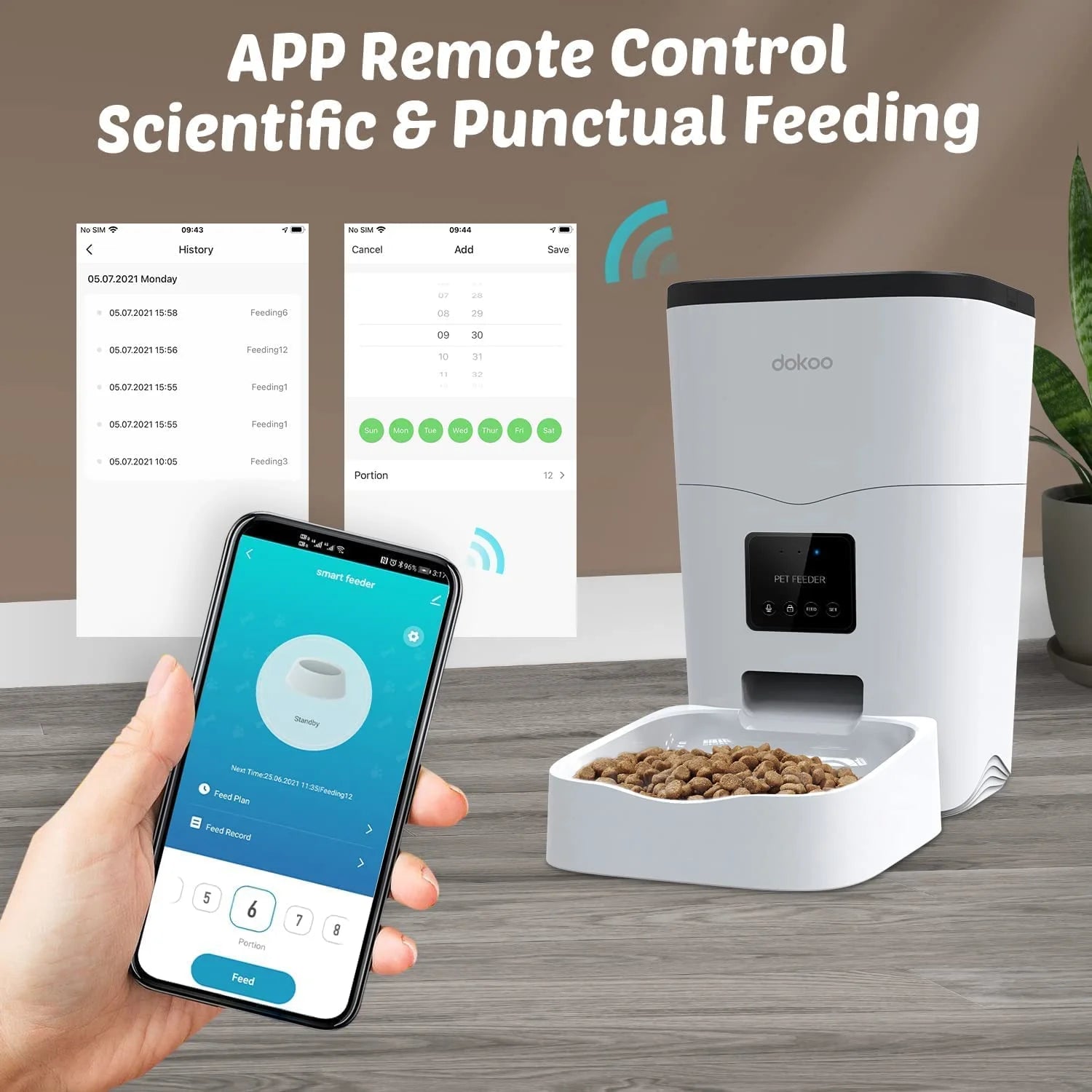 Large Capacity Smart Pet Feeder 3L Auto Dog Food Dispenser with Timer Setting Voice Recorder App Control H979