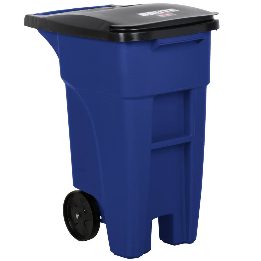 32 Gallon Gray Rollout Trash Container with Lid G93072