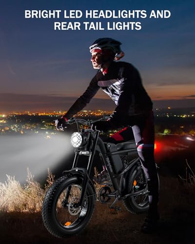 1500W Electric Bike with Full Suspension, 20" Fat Tire, 31.2AH Battery H5515