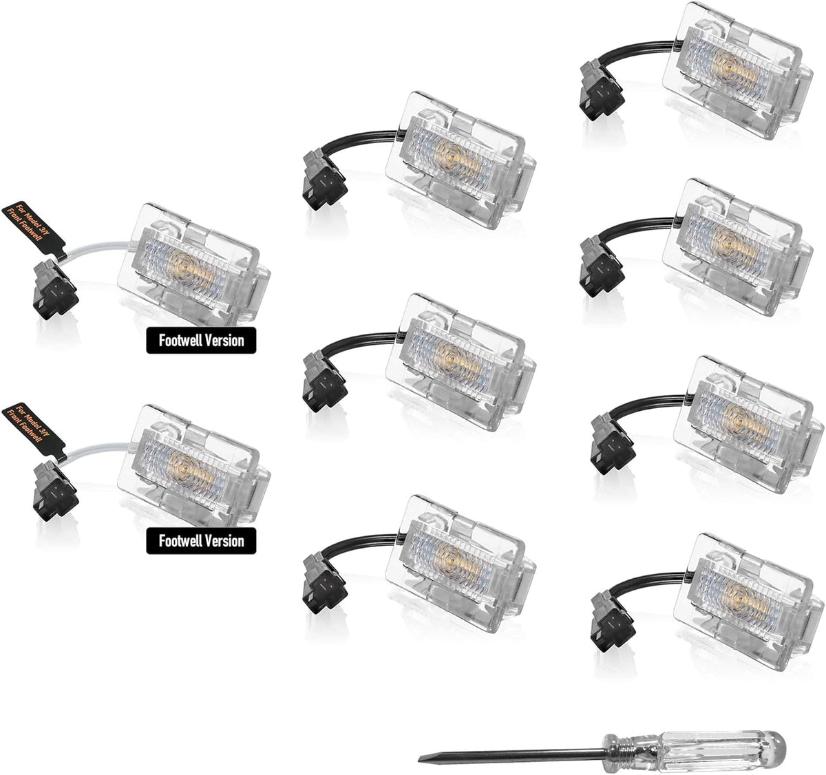 9 Pieces LED Kit for Tesla Model 3 R897482