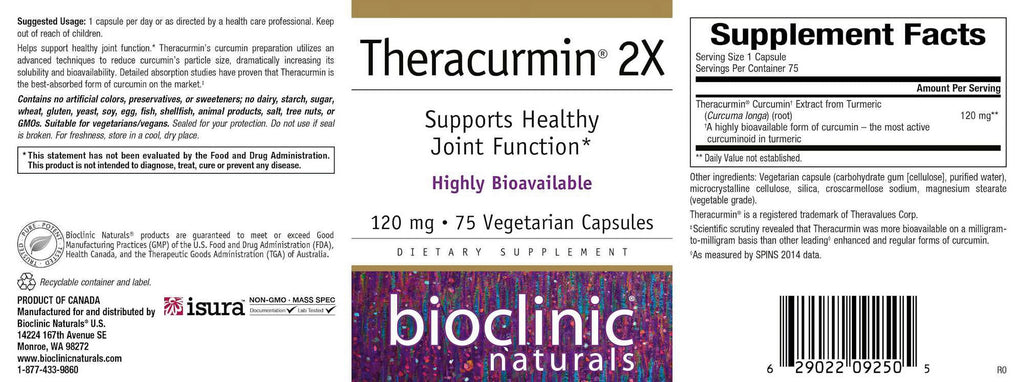 Theracurmin 2X 75 VegCapsules O5261