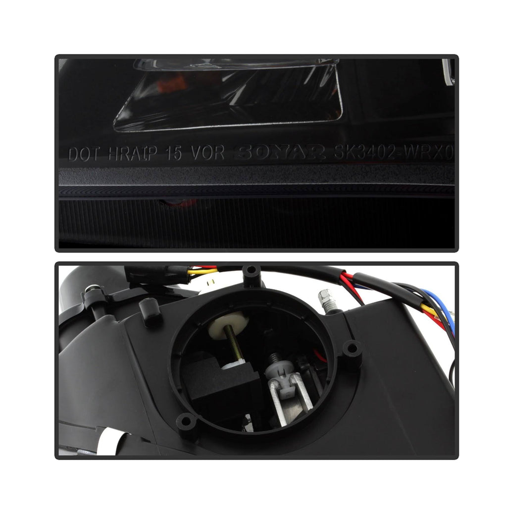 Black DRL LED Projector Headlights K9999