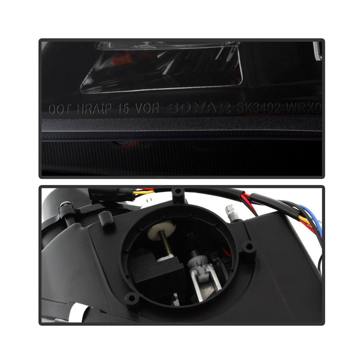 Black DRL LED Projector Headlights K9999