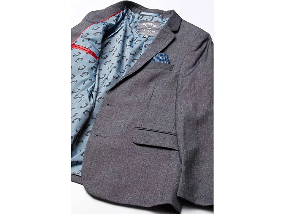 Grey/Blue Yonder Check Two-Piece Boy's Suit C696605