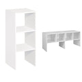 White Stackable 31-inch Vertical Organizer & White Stackable 24-Inch Wide Horizontal Organizer P8255