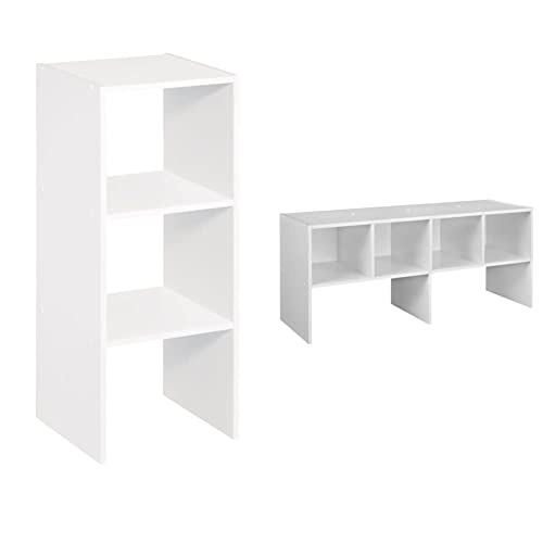 White Stackable 31-inch Vertical Organizer & White Stackable 24-Inch Wide Horizontal Organizer P8255