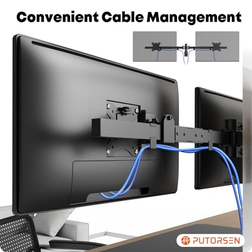 Black Dual Monitor Wall Mount, VESA 75x75/100x100mm R860