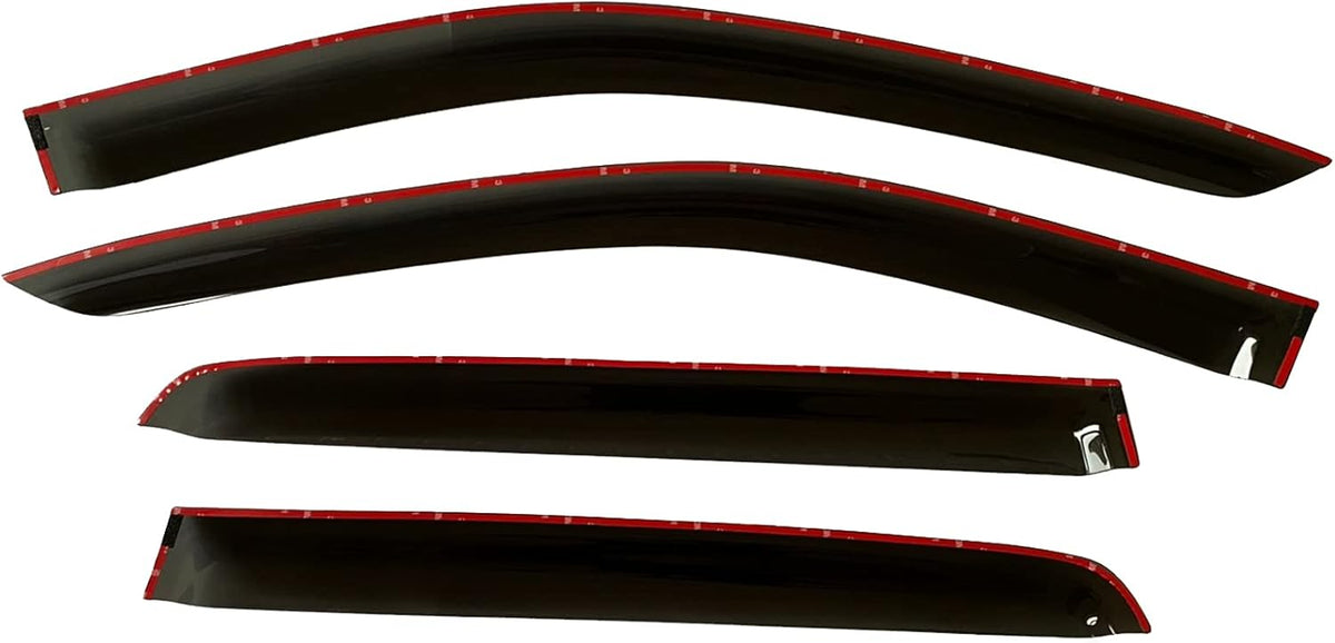 Smoke Tinted Tape-On Side Window Vent Visor Deflectors Rain Guards Pack of 2 N96335