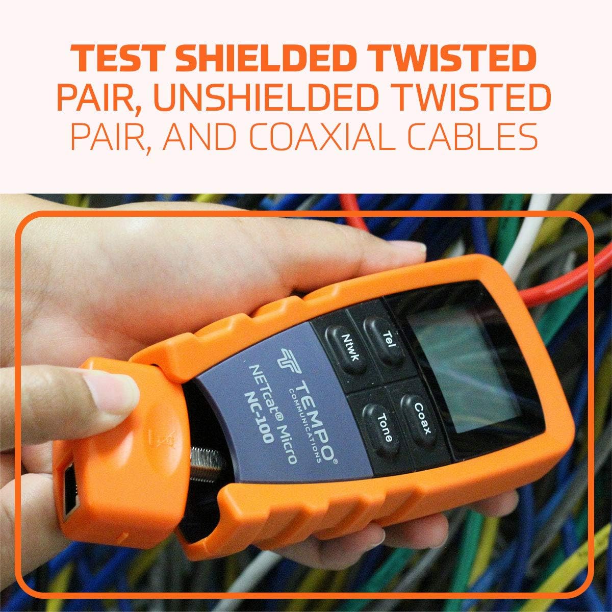 Professional Wiring Tester for Twisted Pair and Coaxial Cables U688693