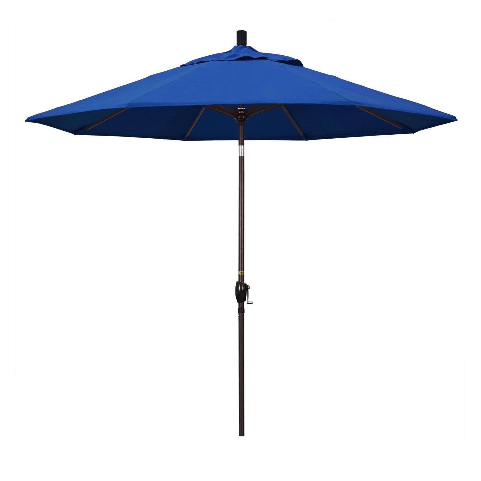 9 ft. Aluminum Push Button Tilt Market Umbrella Pacific Blue B9487