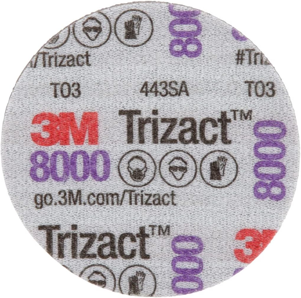 3M Hookit Foam Backing Abrasive Disc, 6 in, 3000 and 8000 Grade, 10 Discs/Carton, 4 Cartons/Case Pack of 2 X402899