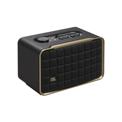 Retro Style Smart Home Speaker with Wi-Fi, Bluetooth and Voice Assistants (Black/Gold) B696344