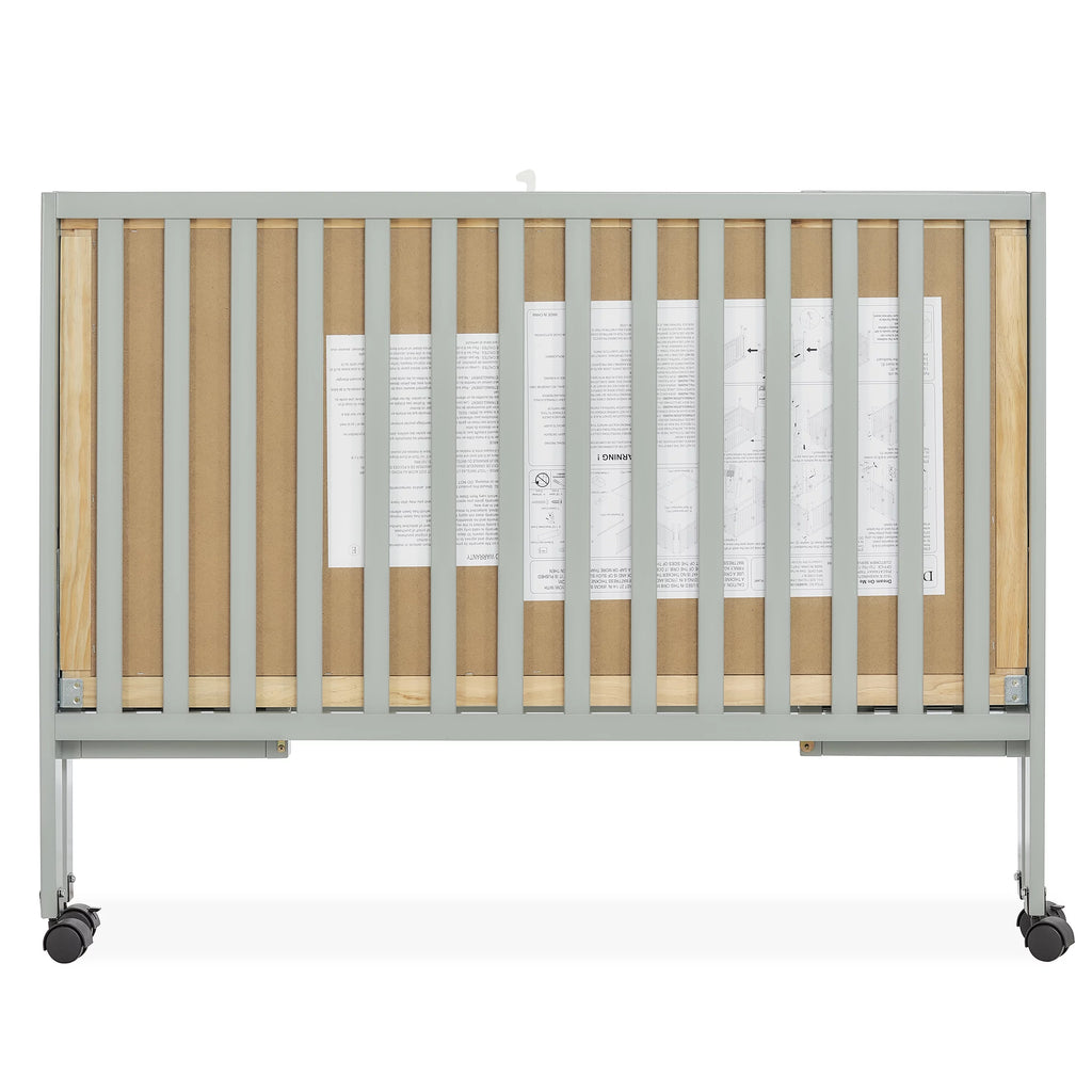 Cool Grey Full-Size Folding Crib F59181