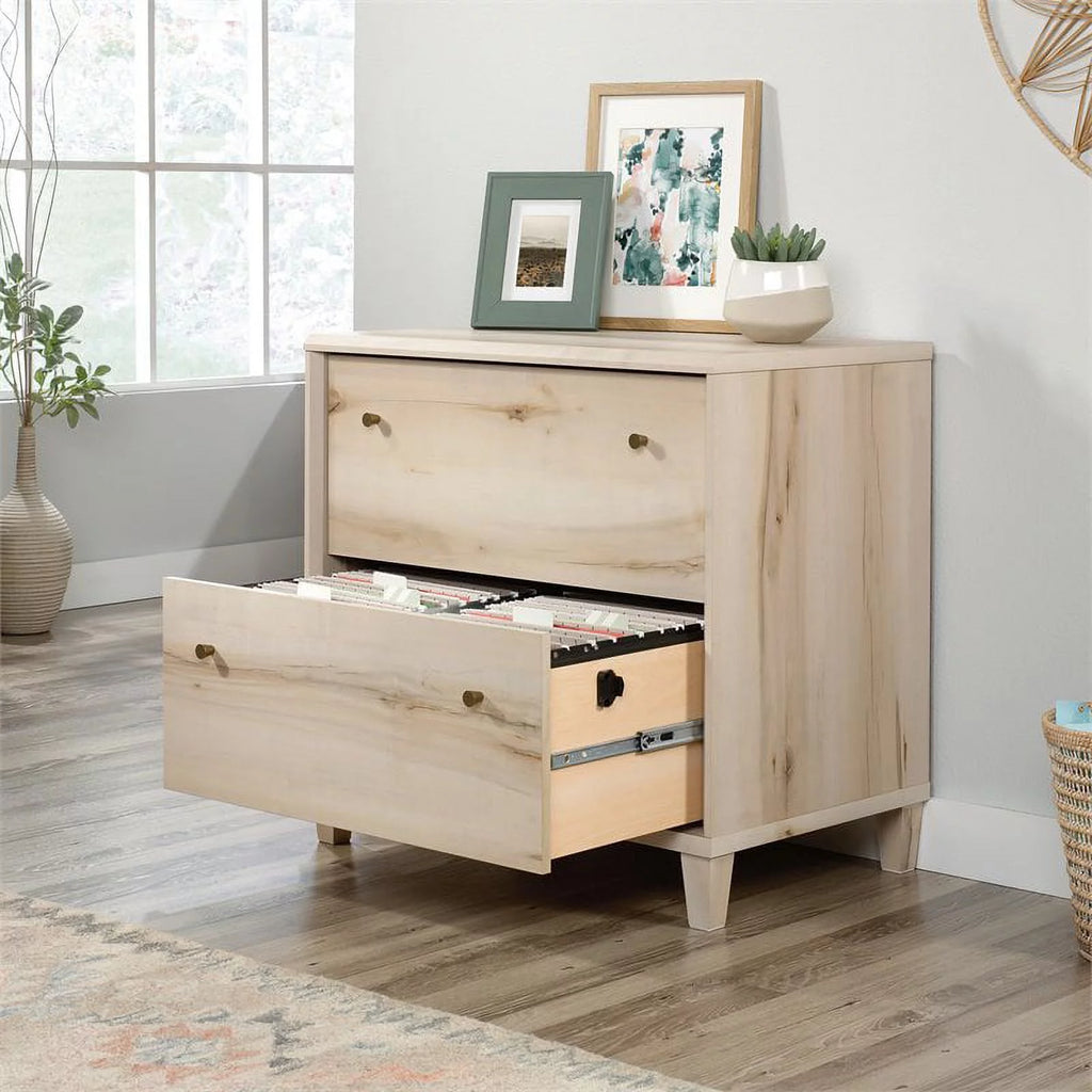Contemporary Engineered Wood Lateral File Cabinet in Maple A5030