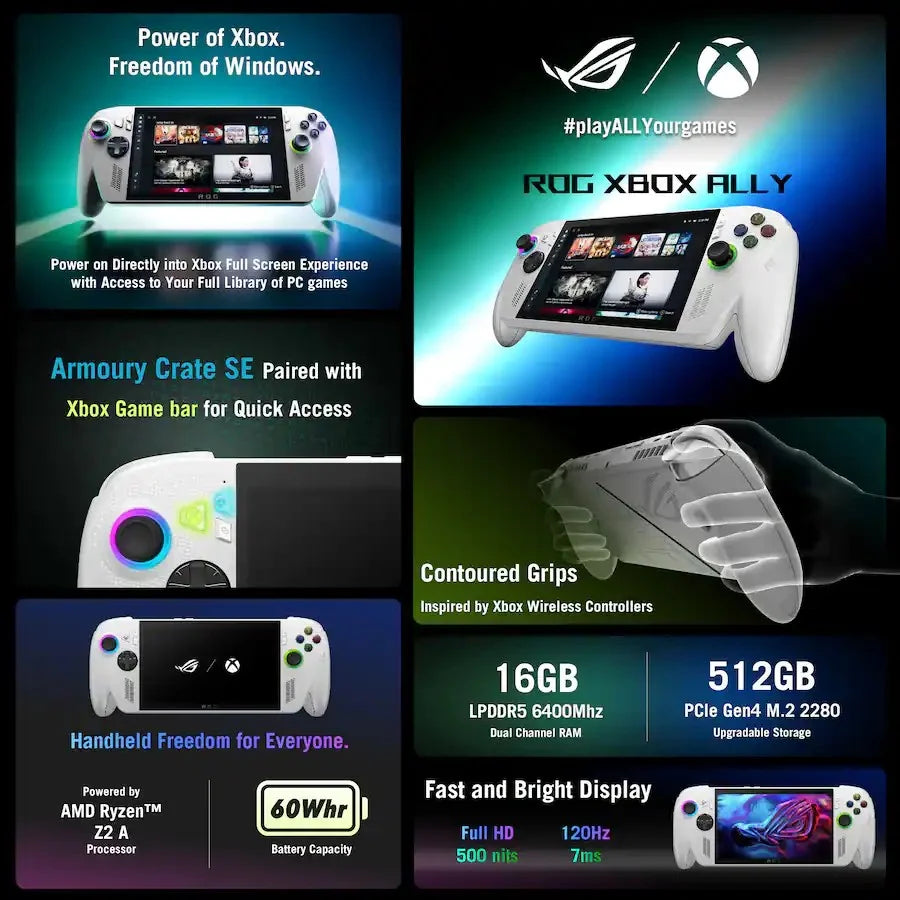 7" FHD 120Hz IPS LED Touch Screen Gaming Handheld Console with 512GB SSD K889
