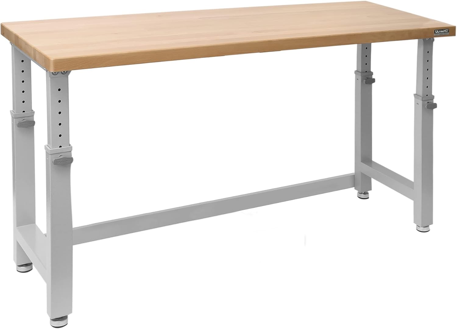 72" Granite Grey Height Adjustable Wood Top Workbench Desk M890