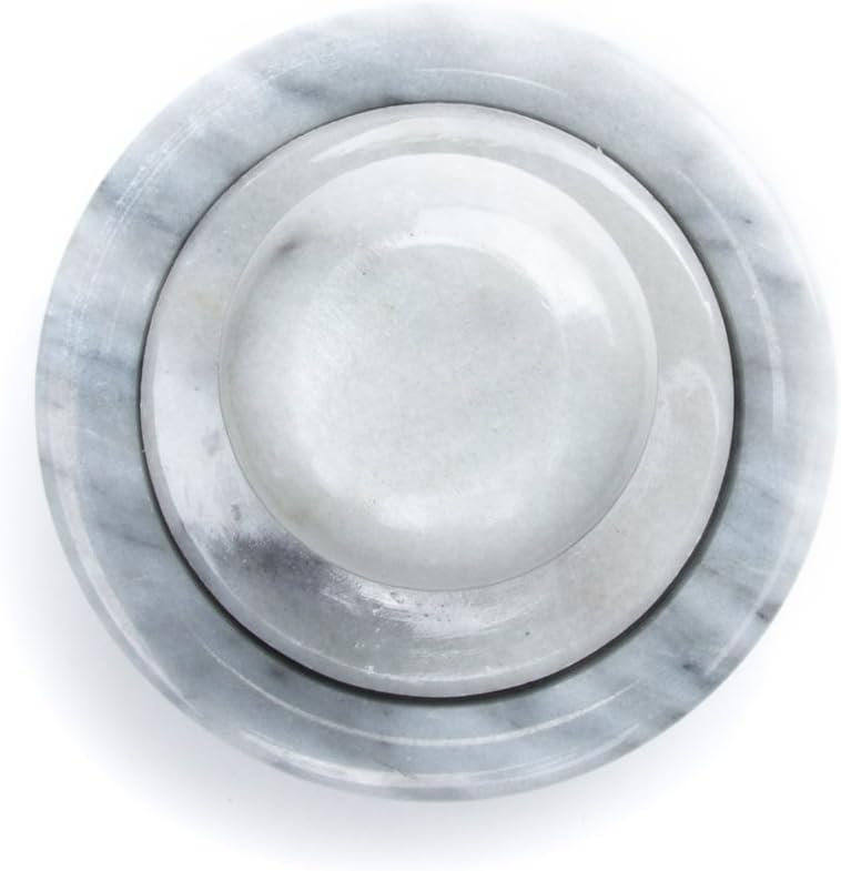 White Marble Mortar and Pestle V64091
