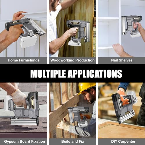 Cordless 18GA Brad Nailer, 18 Gauge Nail Gun, Brushless, 2 Mode, 5/8 to 1-1/4 Inch, Tool Only S25538