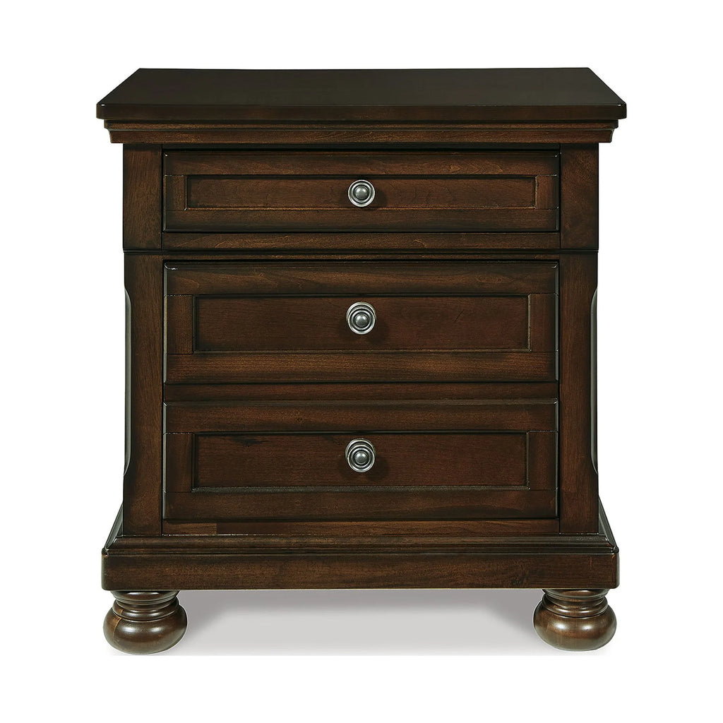 2 Drawer Nightstand, Dark Brown Y60740