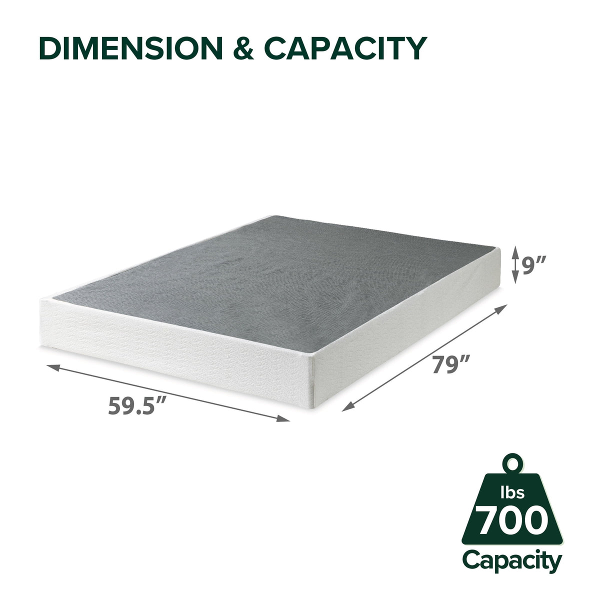 Queen 9" Metal Mattress Foundation T316363
