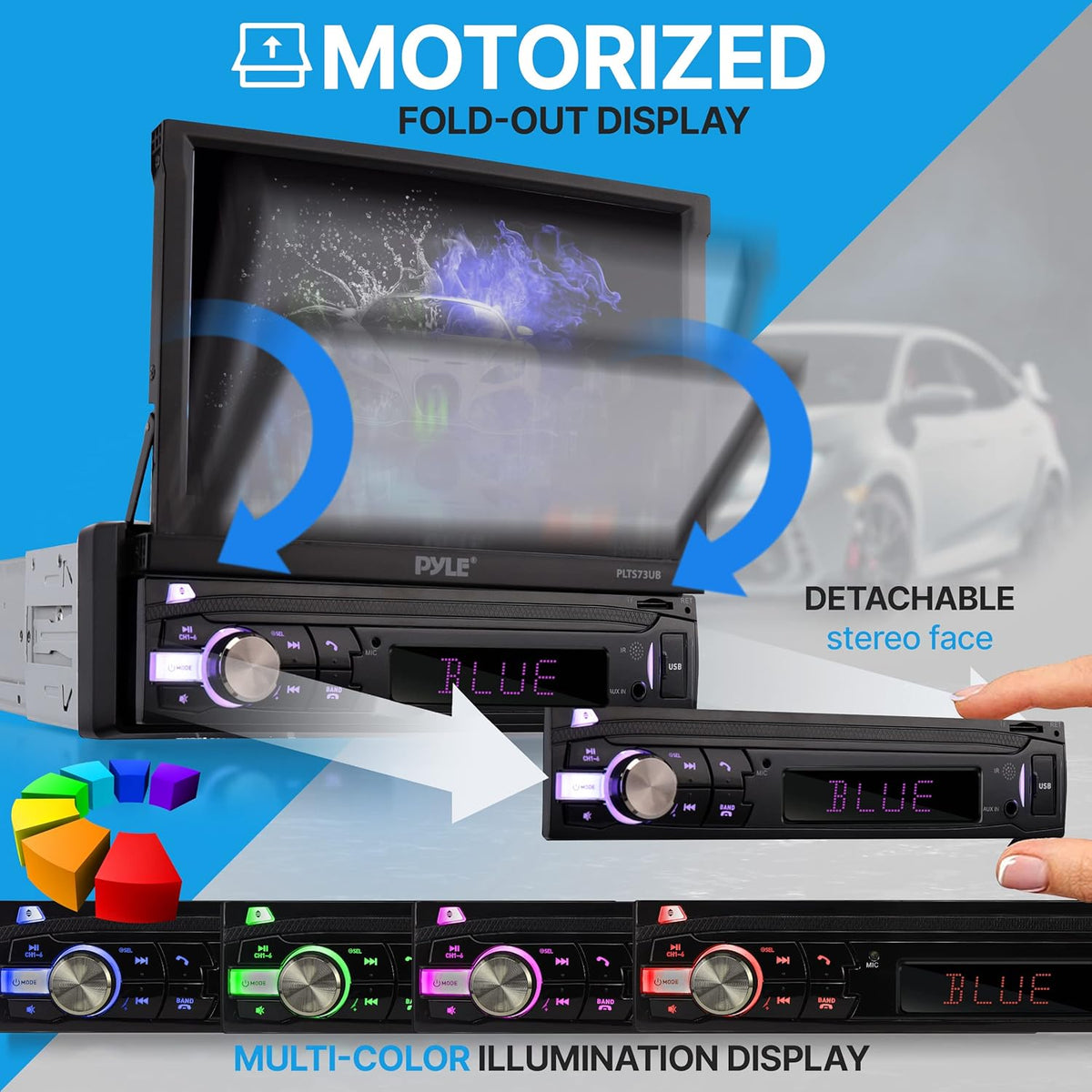 Single DIN 7" Touchscreen Multimedia Car Stereo Video Receiver L98696