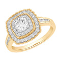 14KT Solid Yellow Gold Lab Grown Diamond Ladies Engagement Ring I33403