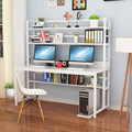 White Student Desk with Bookcase M665