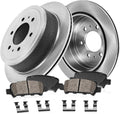 6 Lug Brake Disc Rotors with Ceramic Pads and Clips M23683