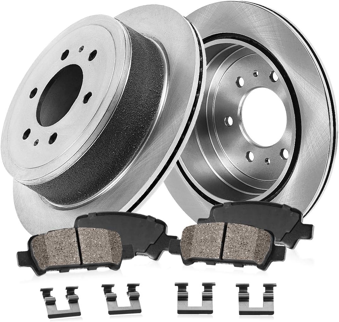 6 Lug Brake Disc Rotors with Ceramic Pads and Clips M23683