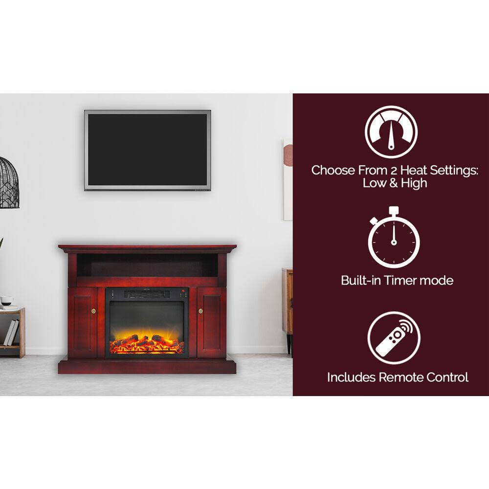 47 in. Electric Fireplace with Entertainment Stand in Cherry L5317