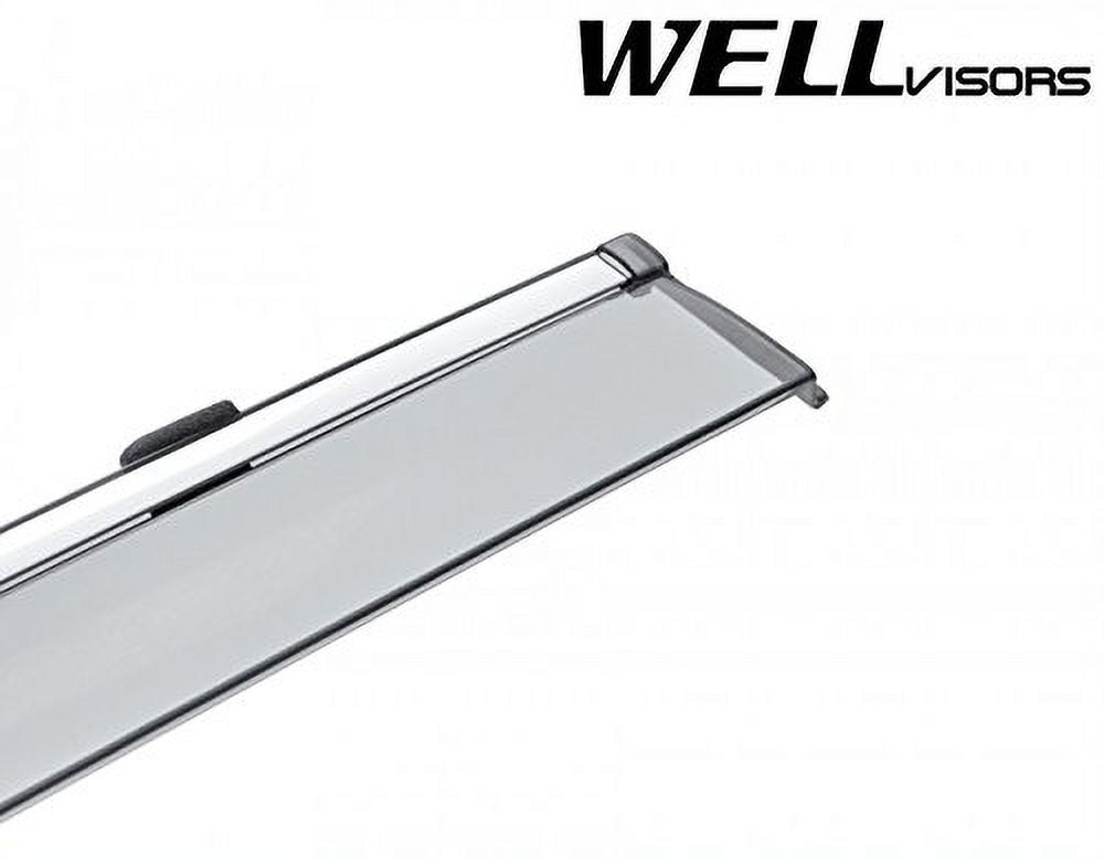 Chrome Trim Side Window Visors Deflectors for Volkswagen Atlas Z77492
