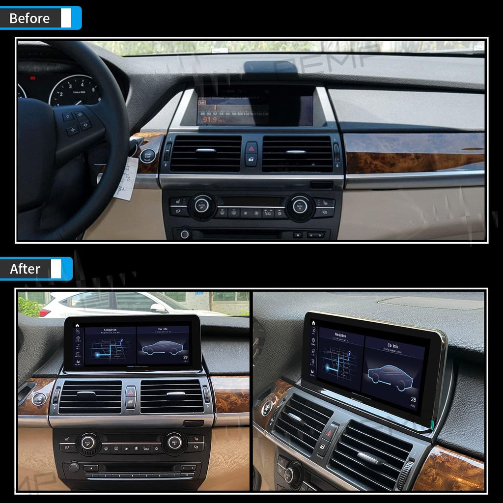 Blue Anti-Glare Vertical Screen for BMW X5 X6 E70 E71 CCC Android 11 CarPlay, Snapdragon 662 8-core 4+64GB 10.25” HD Screen B558459