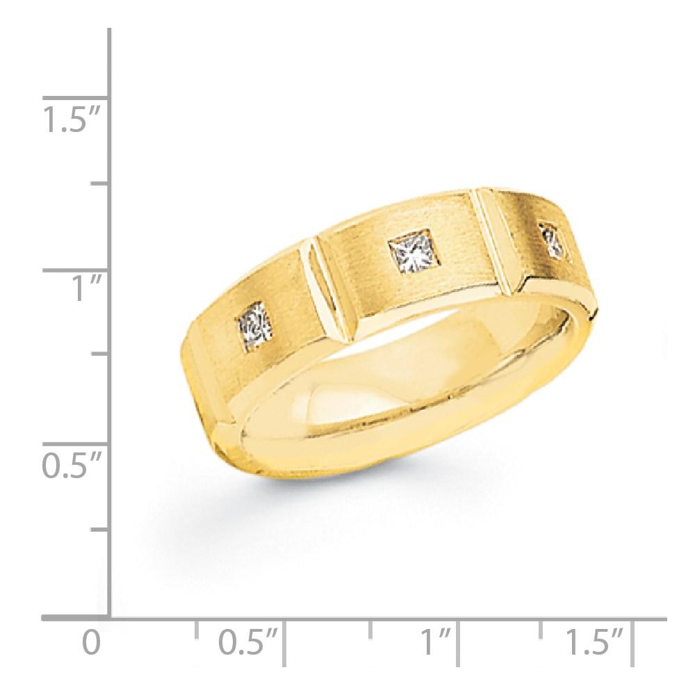 14K Yellow Gold Diamond Men's Band W891974