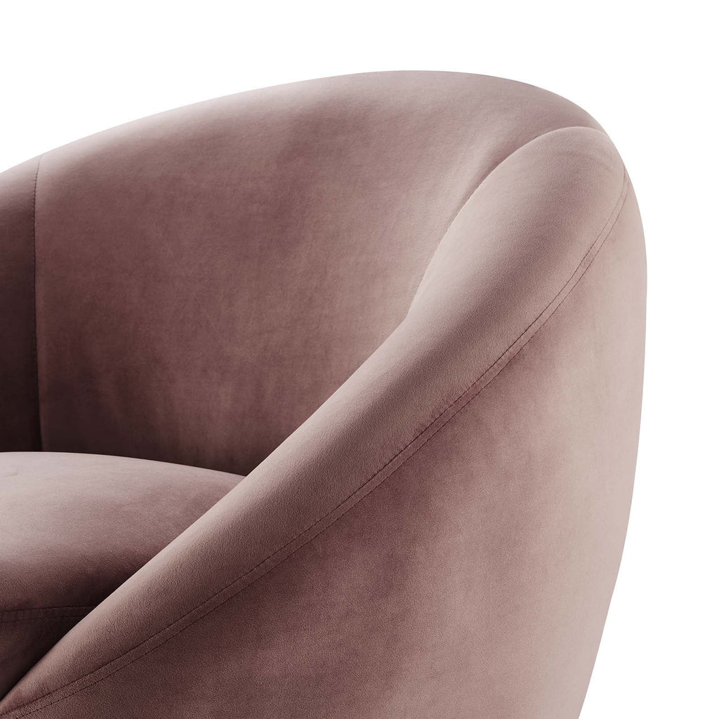 Pink Gold Velvet Swivel Accent Chair O97182