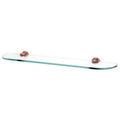 24x22 Glass Shelf with Brackets Satin Nickel C626516