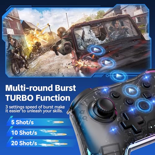 Ergonomic Wireless Gamepad with RGB Lighting V6739