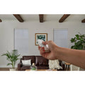 White Cordless Blackout Motorized Cellular Shade with Remote Control K2718