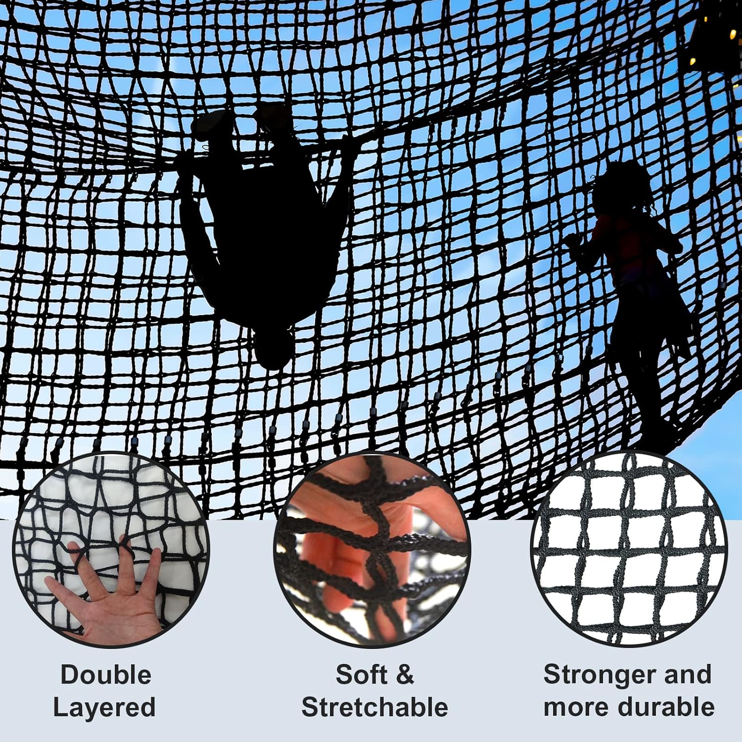 9.8 X 14.8FT Double Layers Climbing Cargo Net L312