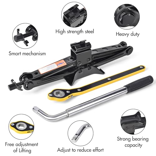 2 Ton Scissor Car Jack Kit with Lug Wrench T9690