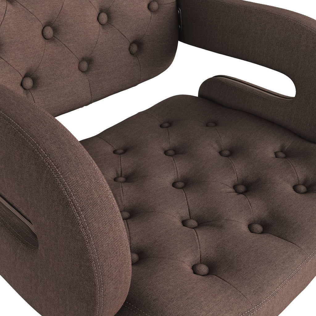 Dark Brown Fabric Barstool (Set of 2) A573