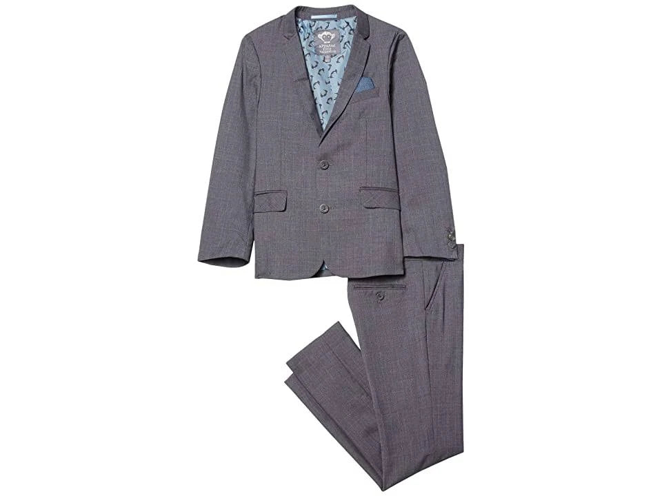 Grey/Blue Yonder Check Two-Piece Boy's Suit C696605