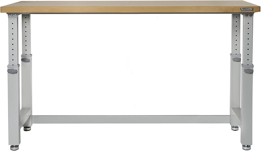 72" Granite Grey Height Adjustable Wood Top Workbench Desk M890