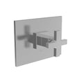 Aged Brass Shower Trim Plate with Cross Handle E400